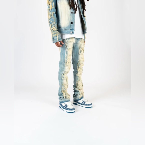 PHEELINGS "AWAKEN DESIRES" FLARE STACK DENIM JEANS ONLY - Picture 2 of 4